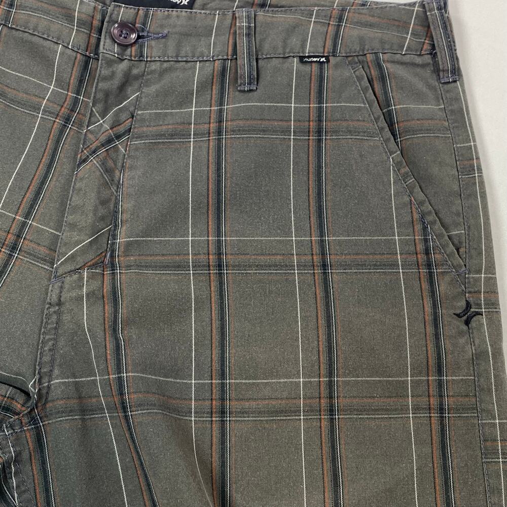 Hurley Y2K Plaid Bermuda Shorts Men’s 34 – Olive Brown Fall 2009 Vintage